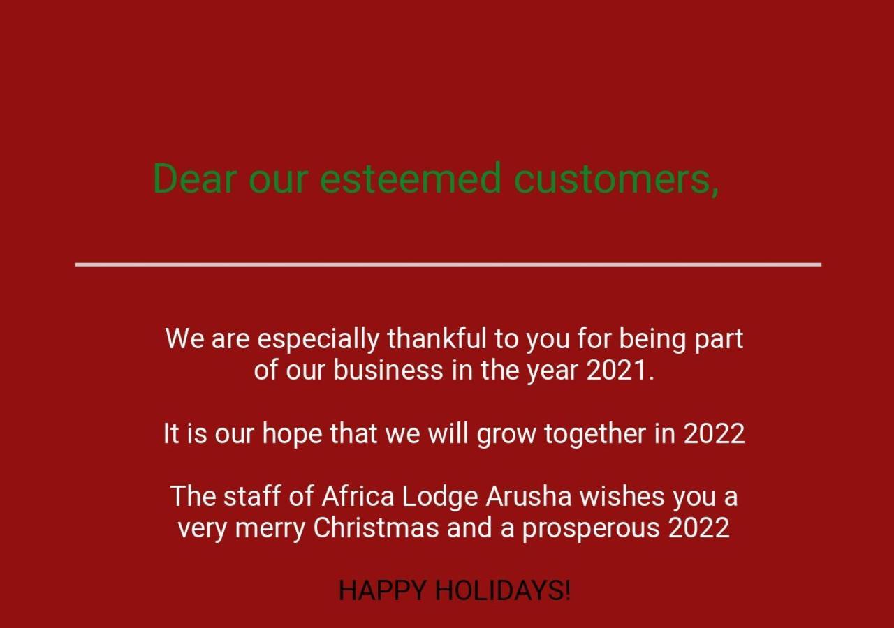 Africa Lodge Arusha Nkoaranga 외부 사진